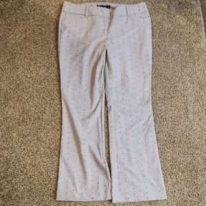 Women Gray Polka Dot Flare Pants